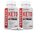 (2 Embalagem) Ketosyn Keto ACV comprimidos extremos 1675 MG Keto suporte mistura cápsula alternativa a Keto ACV Formulado com Apple Cider Vinagre Extra Virgin Olive Oil Pó Folha de Chá Verde 120 Cápsulas