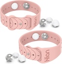 Motion Disease Bands Sea Sickness Wristbands Adjustable Acupressure Náusea pulso /,Alívio Natural de Náuseas Dores de cabeça,Insônia,Ansiedade,Ajuda ao sono,Doença matinal,Doença mental(1Pair Pink Sand