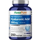 NusaPure Ácido Hialurônico 300mg 250 Cápsulas Veggie (Não-GMO, Vegan)