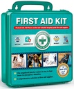 Geral Medi 360 peças kit de primeiros socorros Hardcase - grande caixa abrangente de primeiros socorros contém suprimentos médicos Premium para viagem, Casa, Escritório, Veículo, Camping, Local de trabalho e ao ar livre