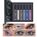 Mascara colorido impermeável azul máscara para cílios conjunto, branco preto marrom roxo longa duração encantador volumoso Cruelty livre Vegan maquiagem olho (6 cores)
