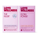 Amor Bem-Estar O assassino & Flora Poder Vaginal Supositório Duo com ácido bórico, Probióticos & Vitamina C Suporta equilíbrio de pH, Odor Controle & Saúde Feminina