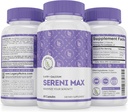 SERINI-MAX - 5-HTP Suplemento de suporte de humor + cálcio - Suporta estado de mente calmo e pacífico - Boost Serotonin, 5HTP 200mg para gerenciamento de estresse e suplementos de suporte ao sono - 60 cápsulas