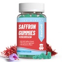 Suplementos de açafrão chicletes, extrato de açafrão para humor positivo e nervos calmos, aumentar a energia, com Garcinia Cambogia, vitamina A, B12, Rhodiola Rosea - 60 chicletes