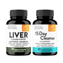 Suporte de Detox de limpeza de fígado de Sandhu e suporte de limpeza de intestino de 15 dias Suplemento dietético para mulheres e homens