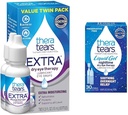 TheraTears terapia extra de olho seco Lubrificante gotas de olho para olhos secos, 0,5 fl oz garrafa, 2 contagem (Pacote de 1) e líquido gel noite Lubrificante gotas de olho para olhos secos, frasco de uso único, 30 contagem