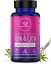 Fluxo e brilho natural Hormônio equilíbrio para as mulheres - PMS & alívio da menopausa para Cães, Mood Swings & Night suores com Donq Quai & Black Cohosh para Menopause - 60 Cápsulas Vegan (1 pacote)