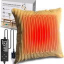 Creatrill Heated Pillow Cover 18x18 (sem inserção de travesseiro), Menstrual Heating Pad para alívio da dor nas costas, Período de aquecimento Pads para Cães