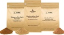 INGREDIENTES ORIGINAIS PUROS Slippery Elm Bark, Marshmallow Root, e Burdock Root Bundle, 1 lb Cada, Pó, Suplementos de ervas