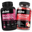 Myo-Inositol & D-Chiro Inositol & ACV chicletes - 40:1 Razão Hormônio equilíbrio para mulheres & Apple Cider Vinagre chicletes - Suplementos para apoiar o ciclo menstrual e saúde feminina