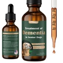 Suplementos Cães Seniores para Saúde do Cérebro e Sistema Nervoso Suporte, Suplemento de Cogumelo para Cães, Demência Suplemento para Calmar e Relaxar, Endereços Se perdendo, Retirada Social - 59 ML