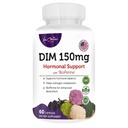 Complexo DIM 150mg - Bioperine Estrogen Balanceamento Pílulas para Menopausa & Hot Flashes Relief Suporte Hormonal Acne Suplemento Poderoso - 60 Cápsulas - Made in USA