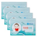 FeverCool Patches - Refriing Patches para Febre, Enxaqueca e alívio da dor de cabeça □ Made in the USA □ Temperatura fresca □ Mess & Odor Free □ Adultos & Crianças 2+ □ 4 Pacotes (16 x Patches)