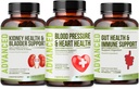 Saúde do coração Suplemento de suporte à pressão arterial - Apoiar a pressão arterial e saudável Circularidade Naturalmente com Hawthorn Berry & Hibiscus. Comprimidos Vitaminas para Hipertensão Saudável (BP) e Coração Saudável.