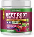 Beterraba Raiz Nitric Oxide Powder Supplement - Beterraba Orgânica Super Food Performance Booster for Circulation, Energy, Stamina, Sangue Fluxo e Saúde do Coração - Vegan, Non-GMO - Berry Flavor - 30 Servings