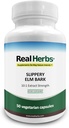 Real Herbs Slippery Elm Bark Extract-Derived de 7000mg de Slippery Elm Bark com 10:1 Extract Força- acalma a dor de Mucous Membranes, Antioxidant Skin Health Support–50 Cápsulas Vegetarianas