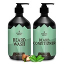 Lava e Condicionador de Barba Viking Striking (Tea Tree & Biotin) - Paraben & Sulfate Limpeza gratuita para todos os tipos de barba (10 onças por garrafa)