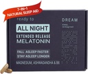 Sono natural de sonho ajuda para adultos – Suplemento de sono com tempo de liberação Melatonina, Magnésio, Ashwagandha, B6 & Camomila – Não-Habit formando vitaminas do sono – 60 Cápsulas 11/30/25 Termo