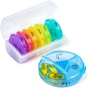 Organizador de comprimidos semanal, Chrxbei 3 vezes por dia Organizadores de caso de pílulas 7 dias, Thickened caixa de pílulas de viagem com 21 grandes compartimentos, BPA Free Medicine Organizador para segurar vitamina, suplementos, óleo de peixe