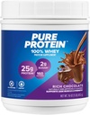 Barras de proteína pura, Alta proteína, Lanches nutritivos para apoiar a energia, Baixo açúcar, Sem glúten, Manteiga de amendoim de chocolate, 1,76 onças, pacote de 4