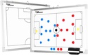 Inovações de futebol Double Sided alumínio magnético treinadores Táctica Board com Clips parede pendurada jogador ímãs e caneta incluído   .