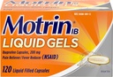 Motrin IB 200mg Ibuprofeno líquido Gel Reliever / Redutor de Febre para dores e dor, 120 ct