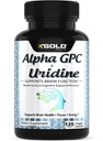 Alpha Gpc + Uridina 900mg – Nootrópico poderoso para aumentar o foco, memória, energia, humor e desempenho cognitivo – 120 cápsulas vegetarianas