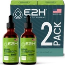 E2H Chlorophyll Liquid Drops - Immster de energia natural, suporte do sistema imunológico e desodorante interno - sabor de hortelã - (2 garrafas)
