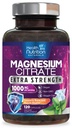 Cápsulas de Citrato de Magnésio 1000mg - Max Absorção Pó de Magnésio para Apoio à Saúde Músculo, Nervo, Osso e Coração, Complexo de Citrato de Alta Absorção, Sem Glúten, Não-GMO - 120 Cápsulas