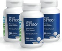 NaturezaCity True-Osteo Vegetal-Based Supplement for Bone Strength (AlgaeCal cálcio e magnésio), Vitamina D3, Vitamina K2, Silício, Gentil no estômago (360 cápsulas)