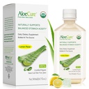 AloeCure USDA Organic Aloe Vera Juice Lemon Flavor - Made Within 12 Hours of Harvest - Natural Digestive Supplement for Balanced Stomach Acidity - Support Digestive and Imune Health - 1 Btl x 16.7 onças