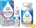 TheraTears 1200mg Omega 3 Suplemento para Nutrição Ocular, Sementes de linhaça orgânica Triglicerídeo Óleo de peixe & VIT E, 90 Count Eye Drops, Terapia Ocular Extra Seca, 15 mL, 0.5 Fl oz