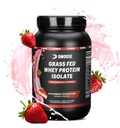 Pó de proteína de whey alimentado de grama DMooose - para o crescimento e recuperação muscular, naturalmente adoçado e aromatizado, rico em aminoácidos, rápida absorção de fórmula de desempenho (2 Lbs, morango)
