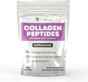 Pó de Colágeno Peptídeos com Ácido Hialurônico e Vitamina C, Promove o cabelo, unhas, pele, saúde óssea e articular, pó de proteína de colágeno não aromatizado, 30 Servings, 10,8 oz