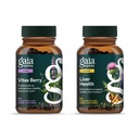 Gaia Herbs Vitex Berry (Árvore de Caste) - Suporta equilíbrio hormonal e fertilidade para as mulheres - 60 Vegan Caps & Fígado Saúde - Suplemento de fígado com cardo de leite, raiz de alcaçuz para o fígado e Cleanse Suporte -
