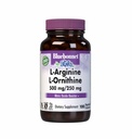 Bluebonnet Nutrition L-Arginina 500mg/L-Orinitina 250mg, Suporta Metabolismo de Proteína*, Sem Soja, Sem Glúten, Não-GMO, Certificado Kosher, Vegan, 100 Cápsulas Vegetais