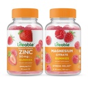 Zinco vitalável 50mg + Magnésio, Gummies Bundle - Grande degustação, Suplemento Vitamina, Sem glúten, GMO livre, chiclete mastigável