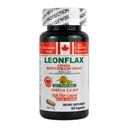 LEONFLAX, 100% autêntica semente de linho canadense, melhorar sua saúde digestiva, 60 cápsulas, garrafa