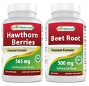 Hawthorn Berry 565 mg & Beterraba Raiz em pó 500 Mg
