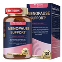 40-em-1 suplementos de menopausa para as mulheres, multibenefício e completo preto Cohosh para flashes quentes, suores noturnos e equilíbrio hormonal, w/ Probióticos, DIM, Vitex, Dong Quai, Red Clover e mais, 120 Vegan Caps