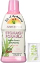 Fórmula Lily of The Desert Stomach, Suco Orgânico de Aloe Vera com Elm Slippery, Camomila, hortelã e Ginger para Gut Health, Reflux Ácido, Azia Alívio, 32 Oz, Gely Sachet Incluído.