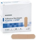 McKesson - Faixa de adesivo McKesson 1 X 3 Polegada Retângulo plástico Tan Sterile - 100/Box - McKesson