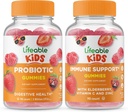 Vidable Probiótico 2 bilhões UFC Crianças + suporte imunológico Crianças, chicletes Bundle - Grande degustação, Suplemento Vitamina, Sem glúten, GMO livre, chiclete mastigável
