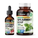 BIO KRAUTER Cayenne Pepper Tintura 2 Fl. Oz. & Spearmint 100 Cápsulas