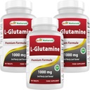 Best Naturals L-Glutamina 1000 mg 180 Comprimidos (180 Contagem de 3)