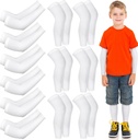 Panitay 6 conjunto Eczema braço e mangas perna coçar mangas elástico braço joelho envoltório Eczema capa para Itch alívio e terapia molhada (criança, branco)