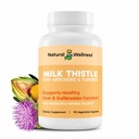 Cardo de leite de bem-estar natural com alcachofra e alcaçuz – Suplemento avançado de suporte ao fígado para detox, regeneração e proteção antioxidante – Suporta limpeza do fígado, digestão e bem-estar geral