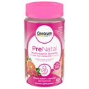 Gummies pré-natais de centrum com DHA e ácido fólico, licores mistos de cereja e laranja - 60 contagem, 30 dias de fornecimento