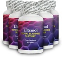 Suporte total de bexiga Ultranol - Suplemento de cranberry natural para a saúde urinária, controle de bexiga hiperativa, incontinência - reduz vazamentos e urgência - 6 garrafas - 180 cápsulas