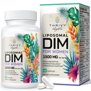 Suplemento DIM lipossômico - 1500 mg Mulheres DIM Suplemento - Suplementos Estrogênio Contenha vitamina E, Primrose da noite, Cohosh preto, Ómega-3 ácidos gordos
